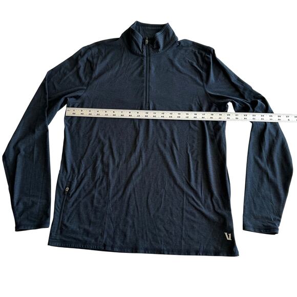 Vuori EUC V221 Ease Performance 1/2 Zip 2.0 Wicking Ink Heather Shirt M - Picture 9 of 12
